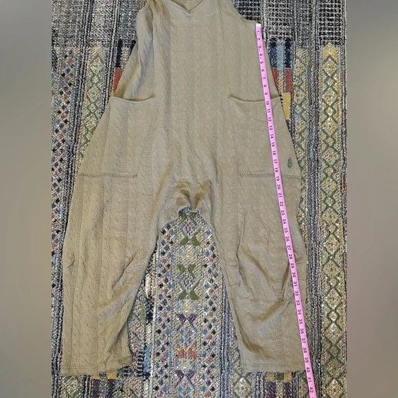 NWOT Free People Movement Hot Shot Cable Knit Onesie RARE - Light Army Green XS - Picture 11 of 16